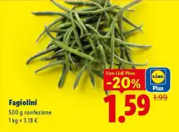 Lidl Fagiolini offerta
