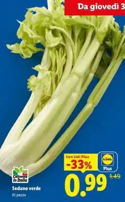 Lidl Sedano Verde offerta