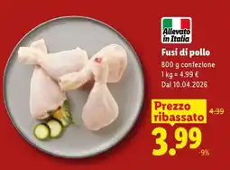 Lidl Fusi di pollo offerta