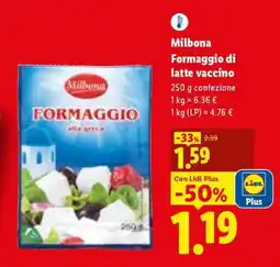 Lidl Milbona Formaggio di latte vaccino offerta