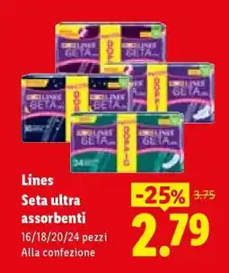 Lidl LINES SETA ULTRA ASSORBENTI offerta