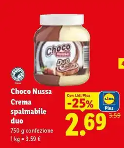 Lidl Choco Nussa Crema spalmabile duo offerta