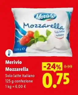 Lidl Merivio Mozzarella offerta