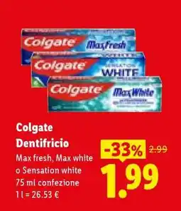 Lidl Colgate Dentifricio offerta
