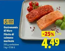 Lidl Gastronomia di Mare Filetto di salmone marinato offerta