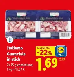 Lidl Italiano Guanciale in stick offerta