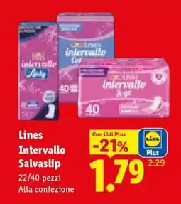 Lidl Lines Intervallo salvaslip offerta