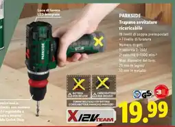 Lidl PARKSIDE Trapano avvitatore ricaricabile offerta