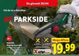 Lidl PARKSIDE Motos sega ricaricabile offerta