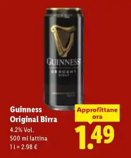 Lidl Guinness Original Birra offerta