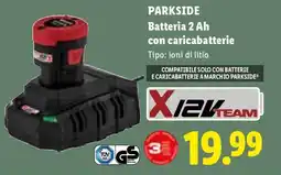 Lidl PARKSIDE Batteria 2 Ah con caricabatterie offerta