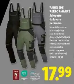 Lidl PARKSIDE PERFORMANCE Salopette da lavoro per uomo offerta