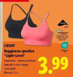 Lidl Crivit Reggiseno sportivo Light-Level offerta