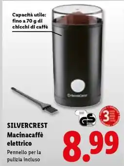 Lidl Silvercrest Macinacaffè elettrico offerta