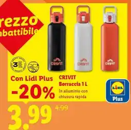Lidl CRIVIT Borraccia 1 L offerta