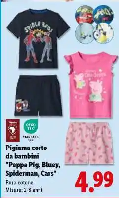 Lidl Pigiama corto da bambini offerta