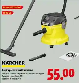 Lidl Kärcher Aspirapolvere multifunzione offerta