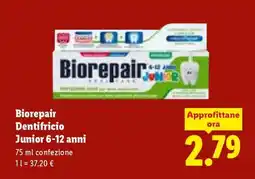 Lidl Biorepair Dentifricio Junior 6-12 anni offerta
