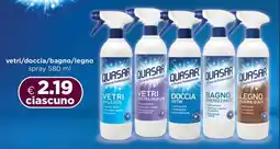 Acqua & Sapone QUASAR vetri/doccia/bagno/legno spray 580 ml offerta