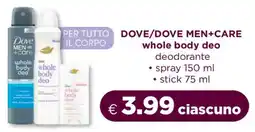 Acqua & Sapone DOVE/DOVE MEN+CARE whole body deo offerta