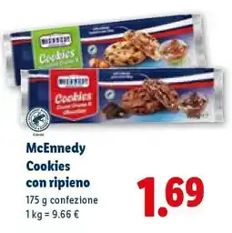 Lidl Mcenedy Cookies con ripieno offerta