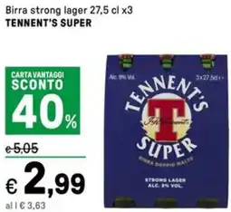Iper La Grande Birra strong lager TENNENT'S SUPER offerta