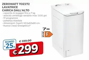 A&O Zerowatt T07272 Lavatrice Carica Dall'Alto offerta