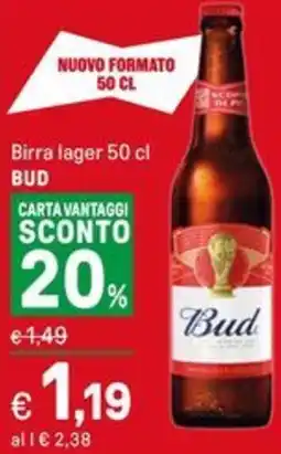 Iper La Grande Birra lager BUD offerta