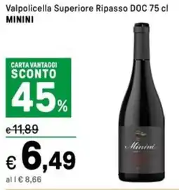 Iper La Grande Valpolicella Superiore Ripasso DOC MININI offerta