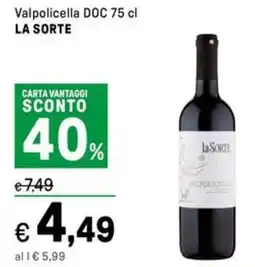 Iper La Grande Valpolicella DOC LA SORTE offerta