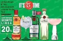 Iper La Grande London dry gin N° Ten, Zero Alcol 0.0% o Flor de Sevilla TANQUERAY offerta