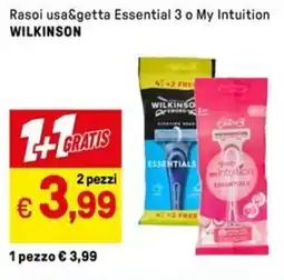 Iper La Grande Rasoi usa&getta Essential 3 o My Intuition WILKINSON offerta