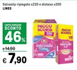 Iper La Grande Salvaslip ripiegato x220 o disteso x200 LINES offerta