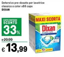 Iper La Grande Detersivo pre-dosato per lavatrice classico o color x88 caps DIXAN offerta