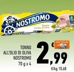 Conad Tonno all'olio di oliva NOSTROMO offerta