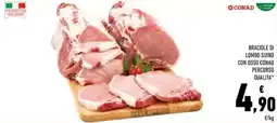 Conad Braciole di lombo suino con osso CONAD PERCORSO QUALITA' offerta