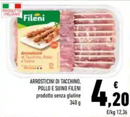 Conad Arrosticini di tacchino, pollo e suino FILENI offerta