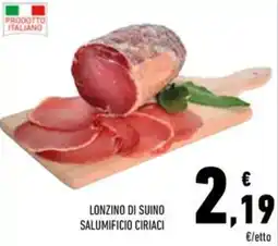 Conad Lonzino di suino salumificio ciriaci offerta