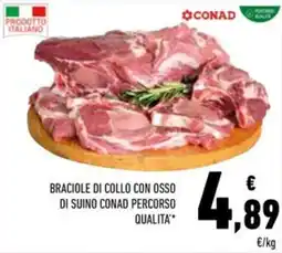 Conad Braciole di collo con osso di suino CONAD PERCORSO QUALITA' offerta