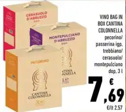 Conad Vino bag in box cantina colonnella offerta