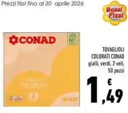 Conad Tovaglioli colorati CONAD offerta