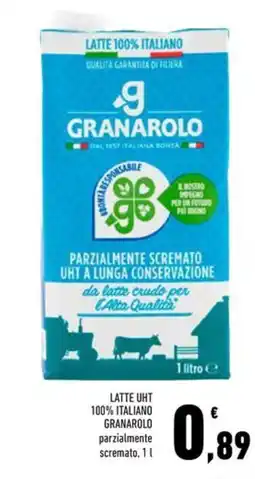 Conad Latte uht 100% italiano GRANAROLO parzialmente scremato offerta