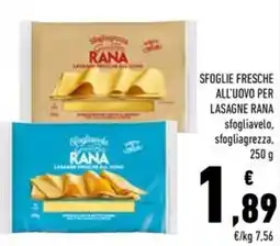 Conad Sfoglie fresche all'uovo per lasagne rana offerta