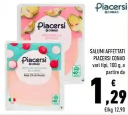 Conad Salumi affettati PIACERSI CONAD offerta