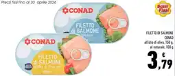 Conad Filetto di salmone CONAD offerta
