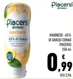Conad Maionese-65% di grassi CONAD PIACERSI offerta