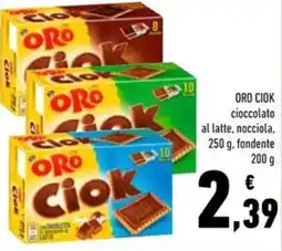 Conad ORO CIOK cioccolato al latte, nocciola, fondente offerta
