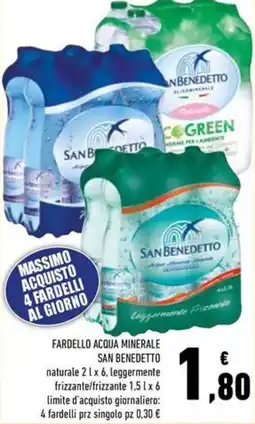 Conad Fardello acqua minerale SAN BENEDETTO offerta