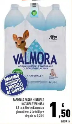 Conad Fardello acqua minerale naturale VALMORA offerta