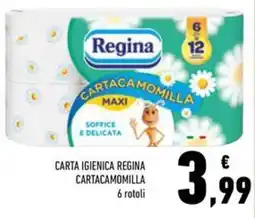 Conad Carta igienica regina cartacamomilla offerta
